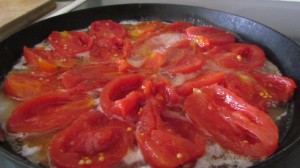 cooking tomatoes in butter and sugar