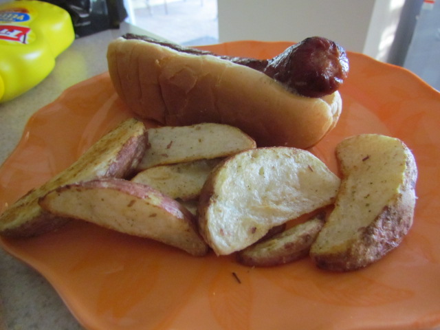 Hot dogs and potatoes