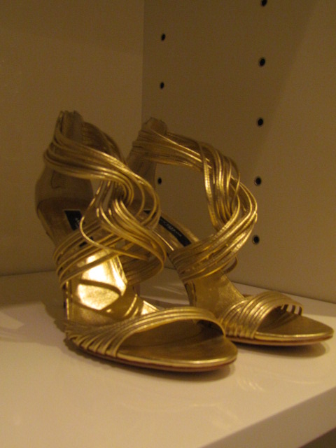 gold heels