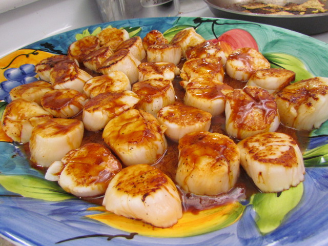 scallops a l'orange