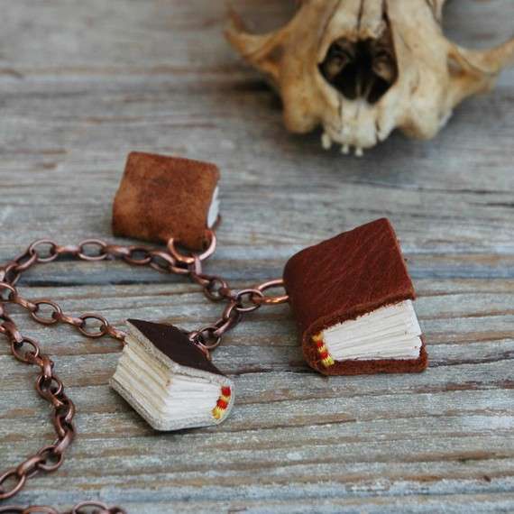 book necklace