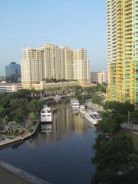 View from my balcony at the Riverside Hotel on Las Olas