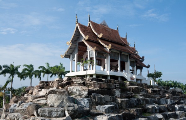 Chinese palace on stone