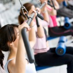 People exercising at the gym