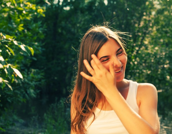 Female smiling.