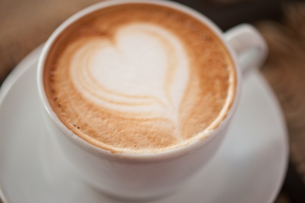 Coffee heart shape