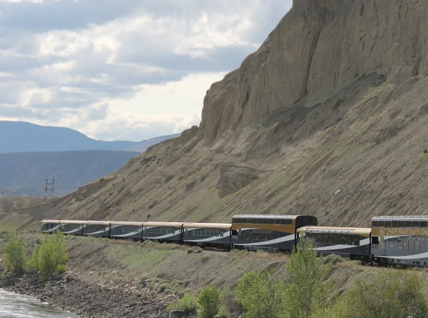 train on mountain