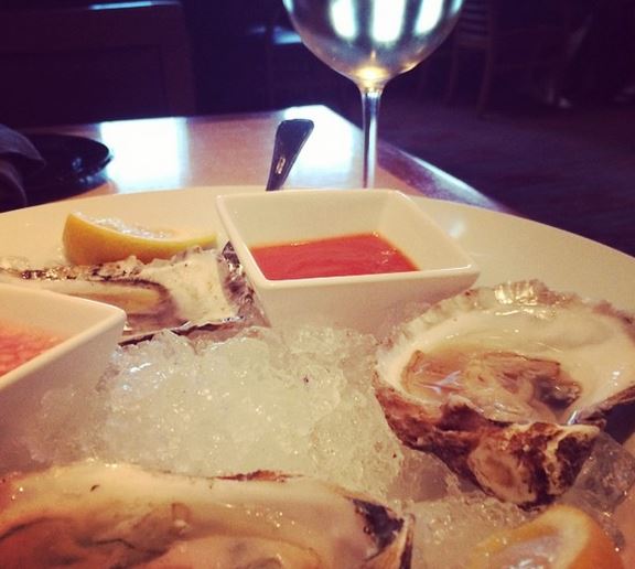 Oysters at Libations in the Radisson Hotel Providence (actually in Warwick).