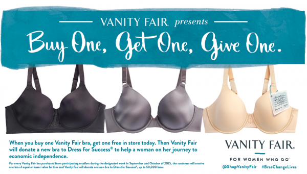 When Bras Offer A Different Kind Of Support: Vanity Fair® Lingerie Donates  50,000 Bras To Empower Women At Dress For Success®