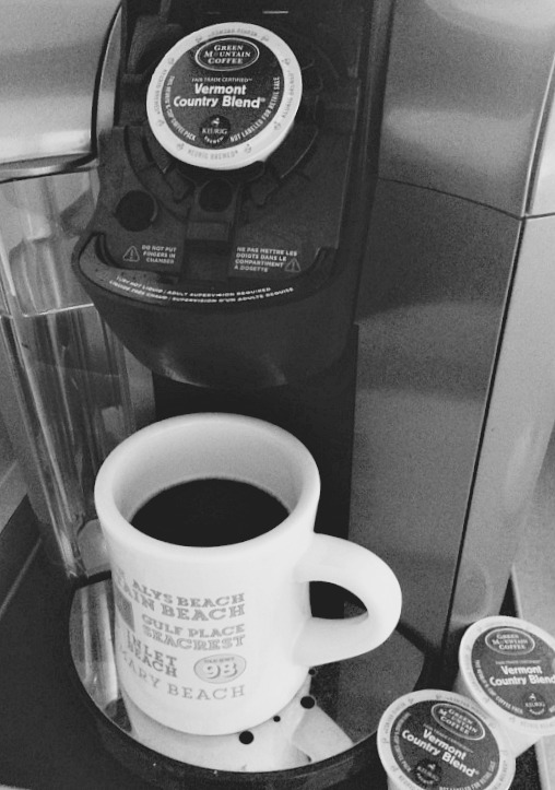 black & white coffee