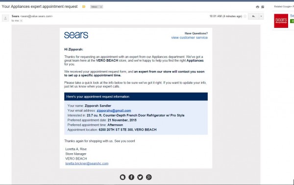 sears email
