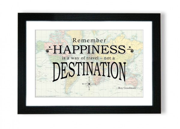 Travel Quote Map Print