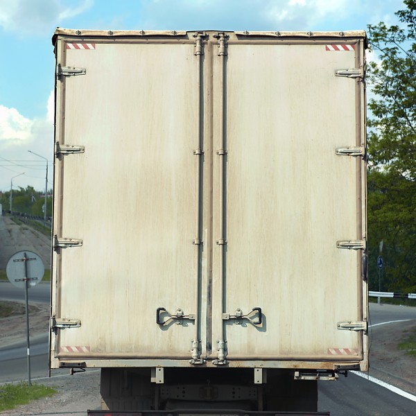 rear view on the body cargo van