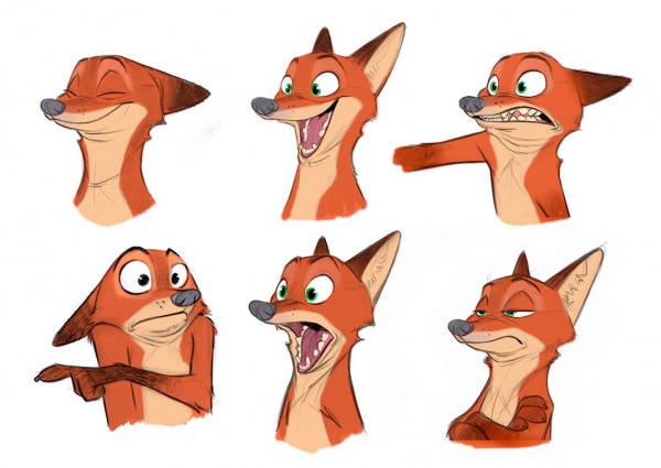 ZOOTOPIA – Character Concept Art of Nick Wilde by Cory Loftis (Character Design Supervisor). ©2015 Disney. All Rights Reserved.