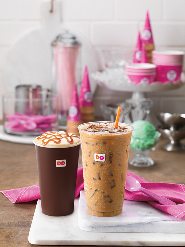 Baskin Robbins Flavored Hot Latte and Iced Coffee Vertical Lifestyle