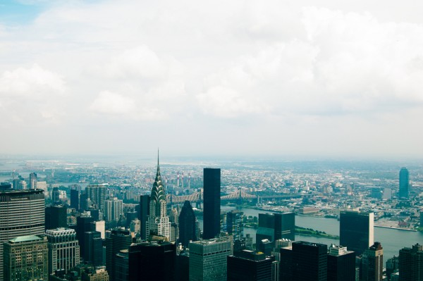 NYC from above toned