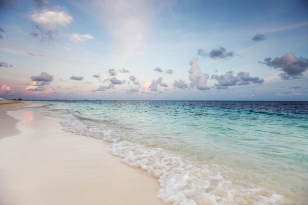 sunset on the sea beach