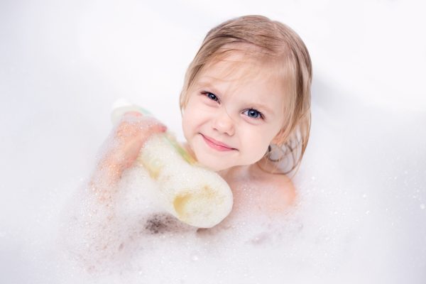 baby in bath