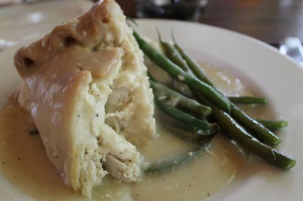 Make sure to try the Moravian Chicken Pie at the Tavern in Old Salem
