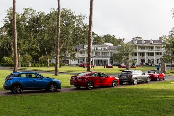 Mazda USA Active Lifestyle Drive Program at Montage Palmetto Bluff, In Bluffton, SC.   Participants test drove cars between Montage Palmetto Bluff and Sea Pines Resort, in Hilton Head Island, SC.  At Sea Pines, participants kayaked and explored on bikes. © Tim Zielenbach for Mazda USA