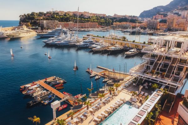 Monaco near luxury villas in South of France