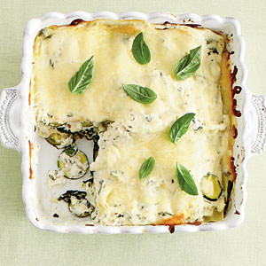 Zucchini and spinach lasagna