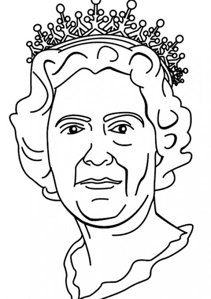 queen coloring page