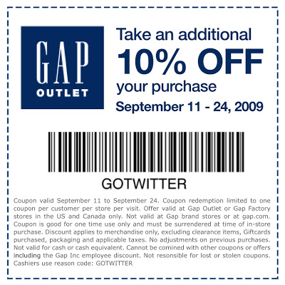 It’s OUTLET shopping time at the Gap Outlet